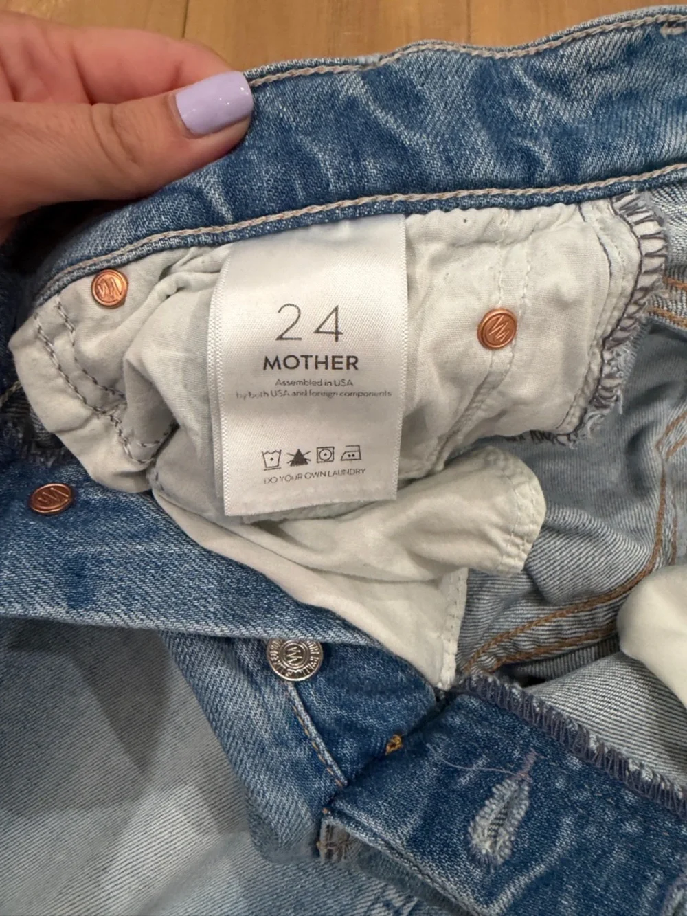 MOTHER The Tomcat The Confession Distressed Skinny Jeans Size 24 - Picture 6 of 11